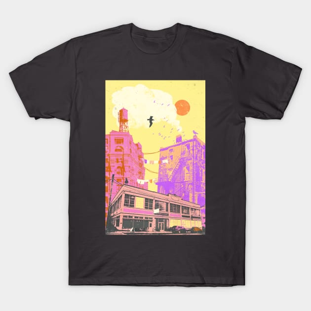 VINTAGE BUILDINGS T-Shirt by Showdeer